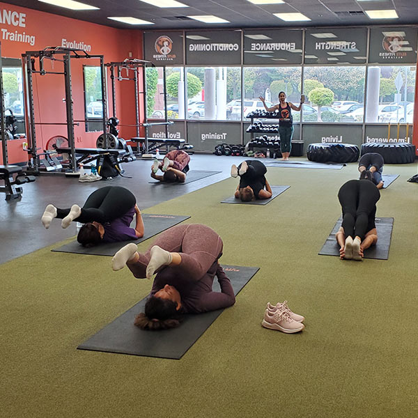 yoga class at fitness center